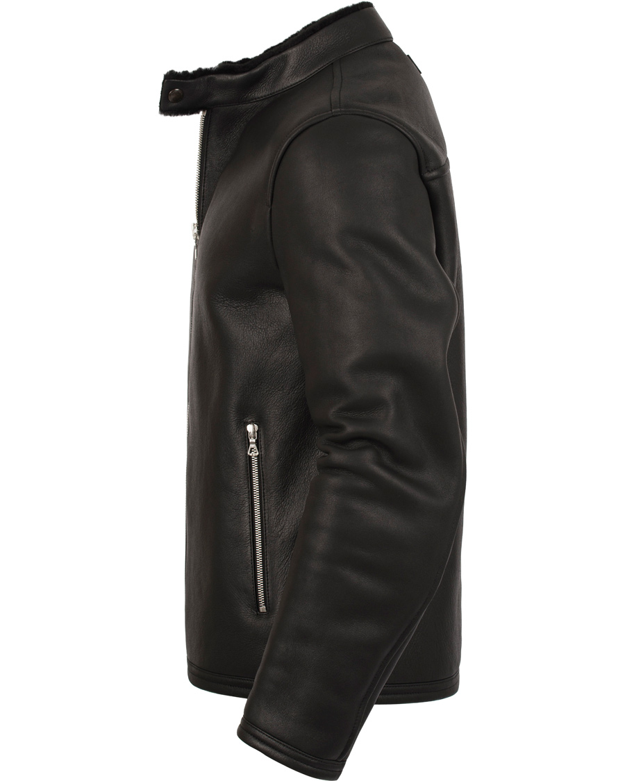 Heren | Jassen | GANT | The Racer Shearling Jacket Black