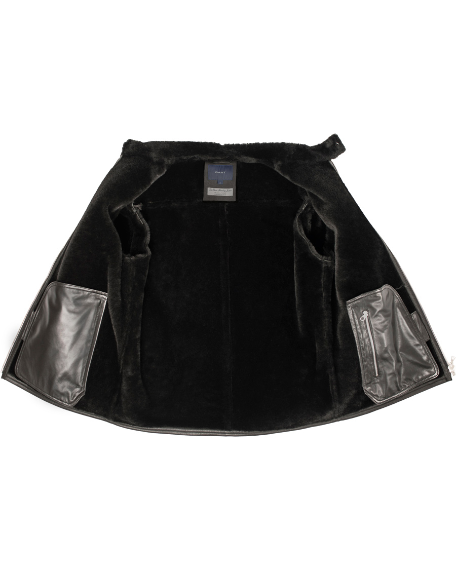 Heren | Jassen | GANT | The Racer Shearling Jacket Black