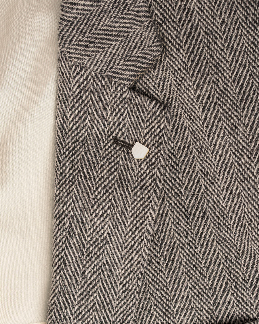 Heren | Blazers | GANT | The Arcive Herringbone Blazer Antracite Melange