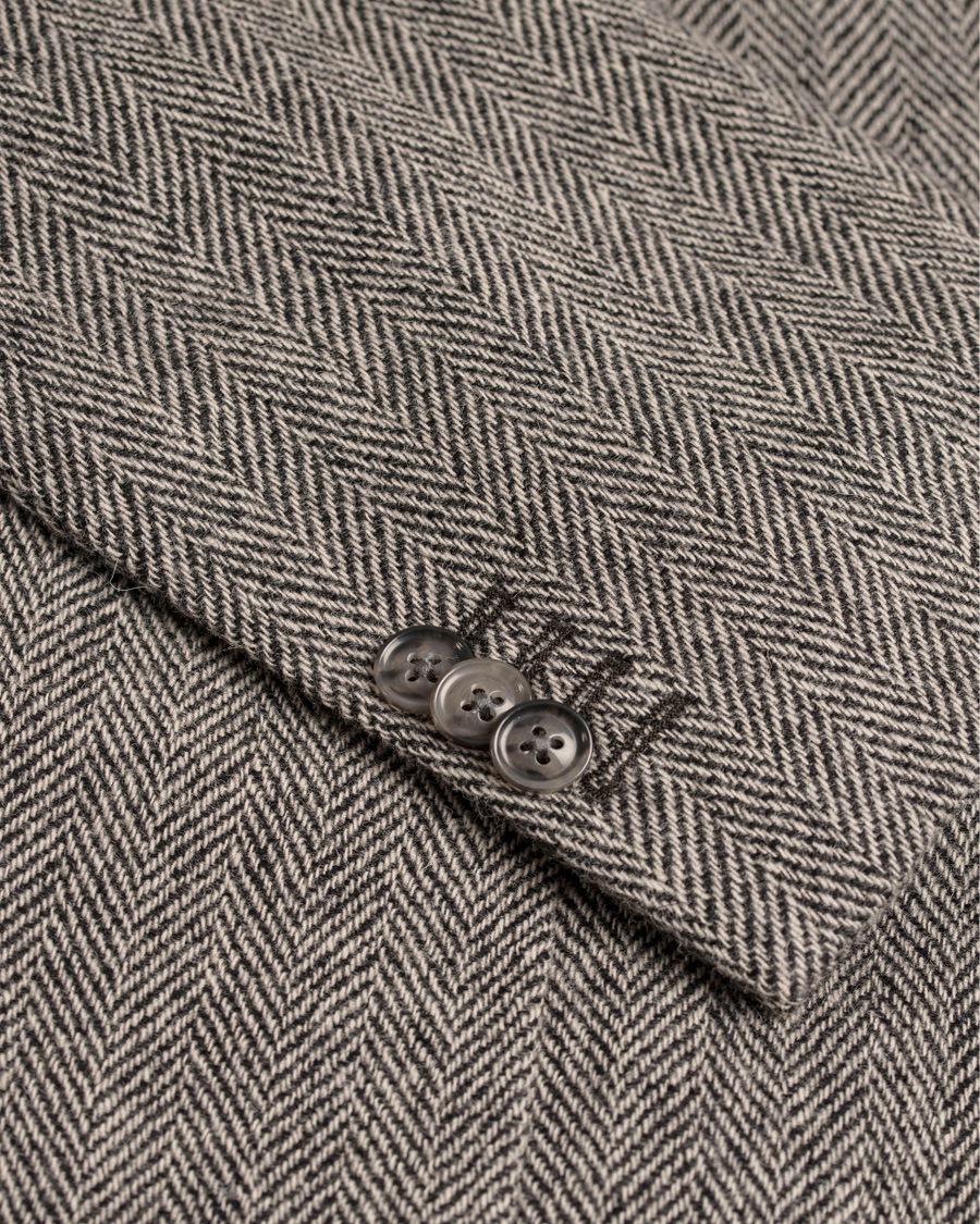Heren | Blazers | GANT | The Arcive Herringbone Blazer Antracite Melange