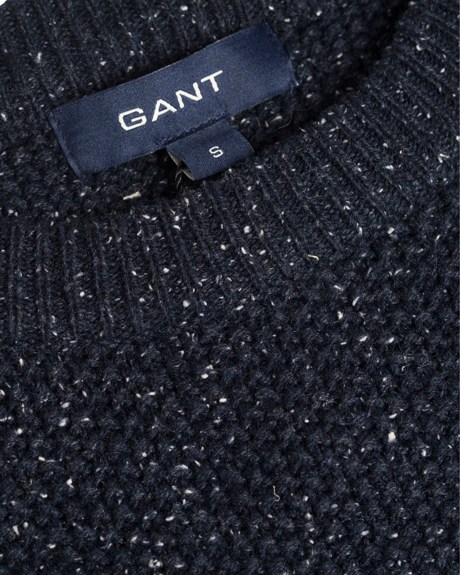 Heren | Truien | GANT | Donegal Pique Cotton Crew Thunder Blue