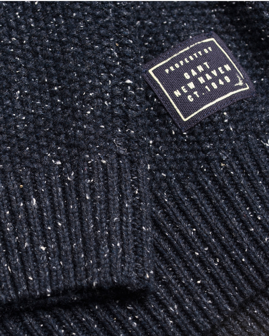 Heren | Truien | GANT | Donegal Pique Cotton Crew Thunder Blue