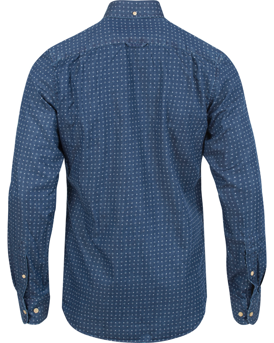 Heren | Overhemden | GANT | Manhattan Indigo Fitted Body Shirt Indigo
