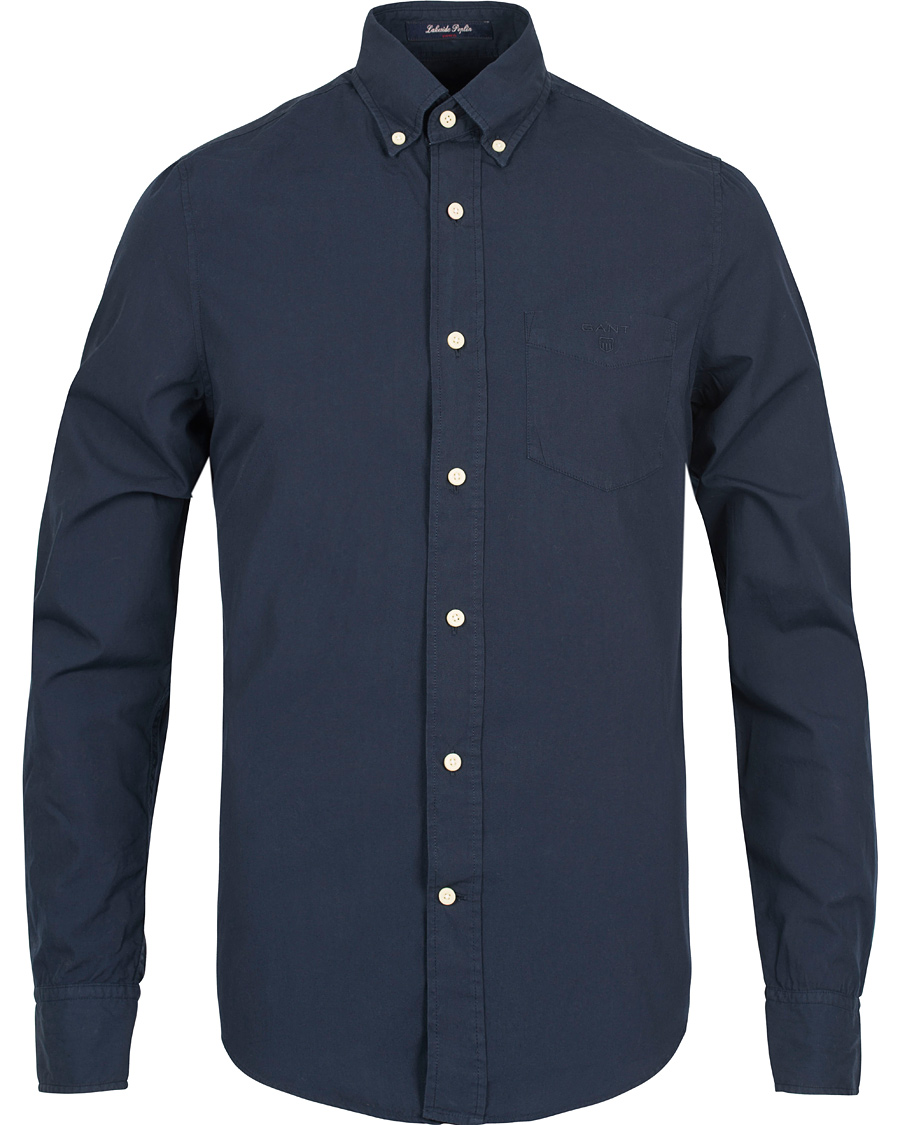 Heren | Overhemden | GANT | Lakeside Poplin Fitted Body Shirt Thunder Blue