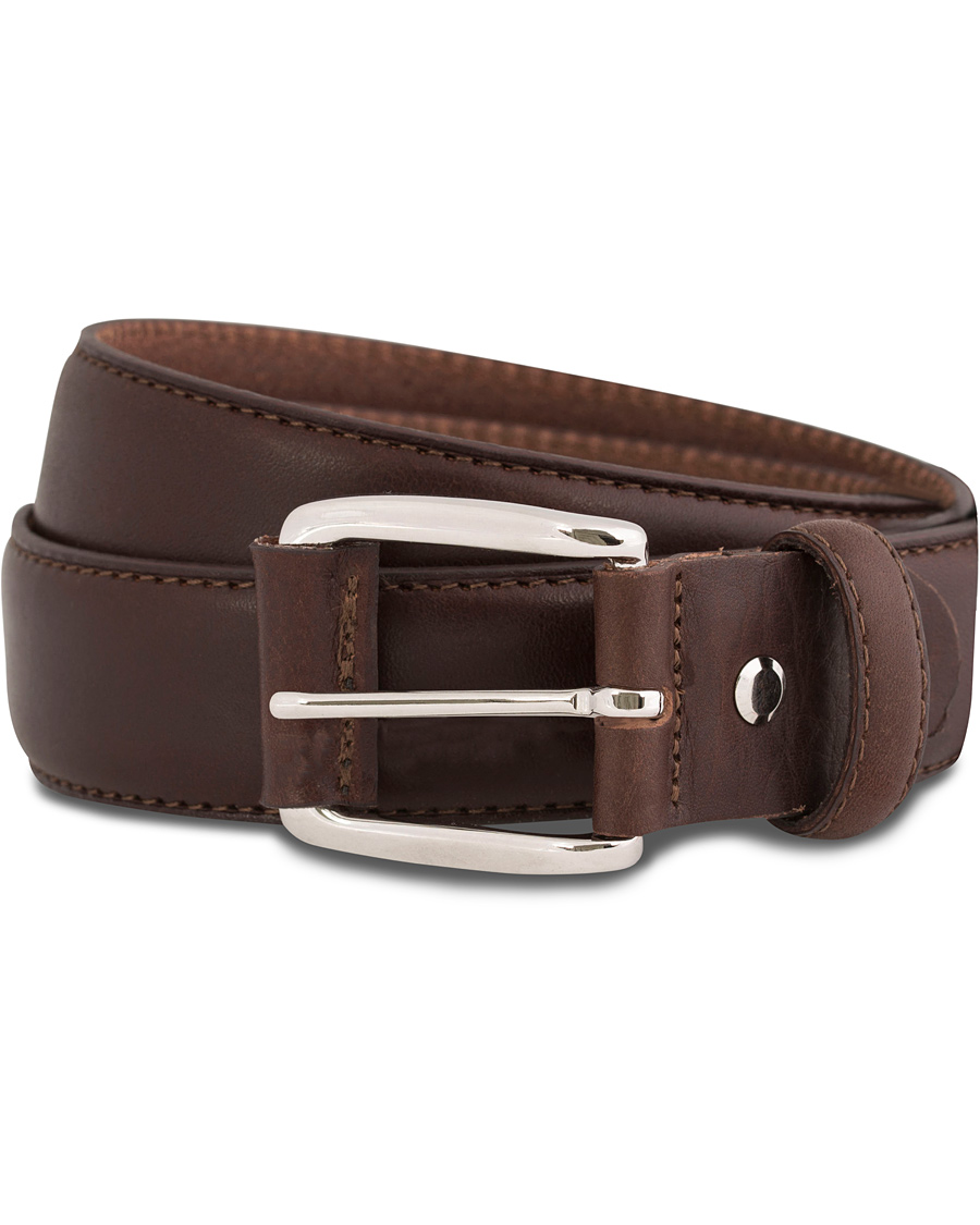 Heren | GANT Plain Leather 3,5 cm Belt Dark Brown | GANT | Plain Leather 3,5 cm Belt Dark Brown