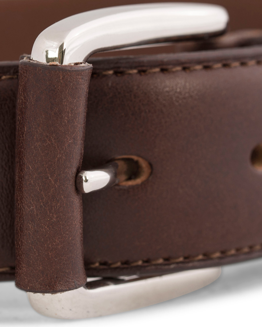 Heren | GANT Plain Leather 3,5 cm Belt Dark Brown | GANT | Plain Leather 3,5 cm Belt Dark Brown