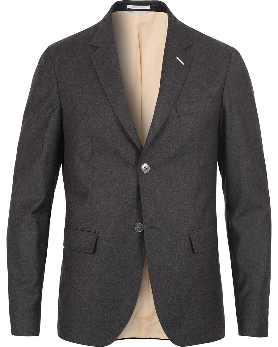 Heren | Blazers | GANT Rugger | The Luxe Flannel Blazer Graphite Melange