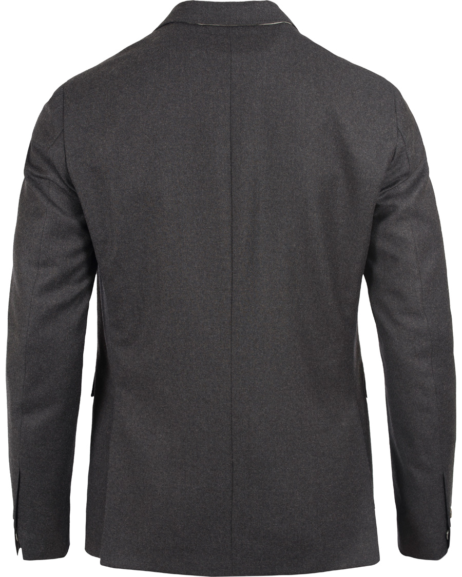 Heren | Blazers | GANT Rugger | The Luxe Flannel Blazer Graphite Melange