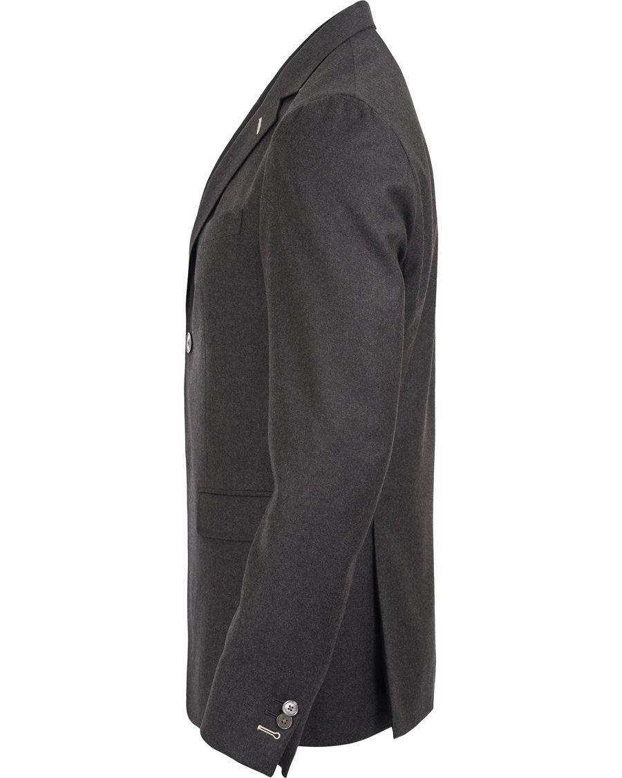 Heren | Blazers | GANT Rugger | The Luxe Flannel Blazer Graphite Melange