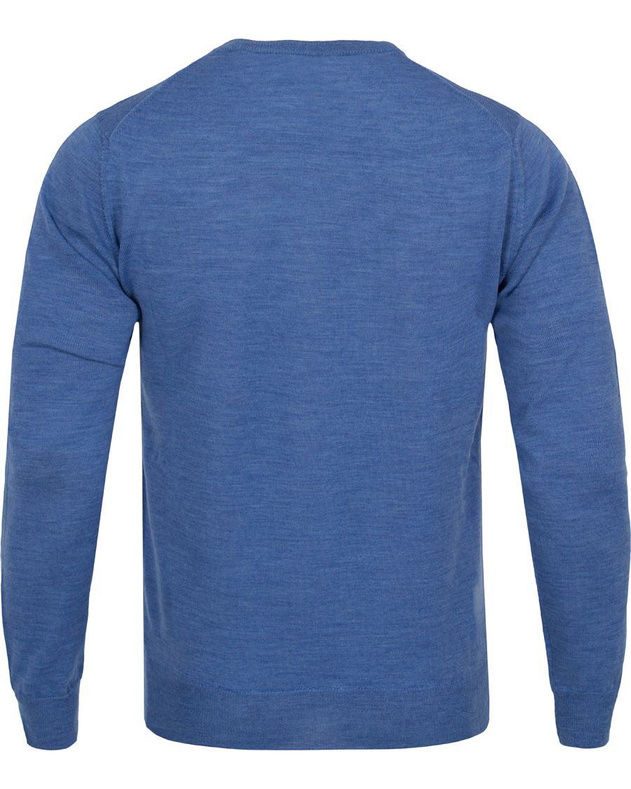 Heren | Truien | GANT | Lightweight Merino Wool Crew Blue Melange