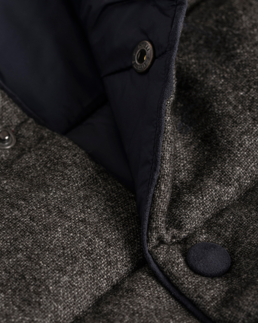 Heren | Jassen | Gran Sasso | Brushed Wool Reversible Vest Grey