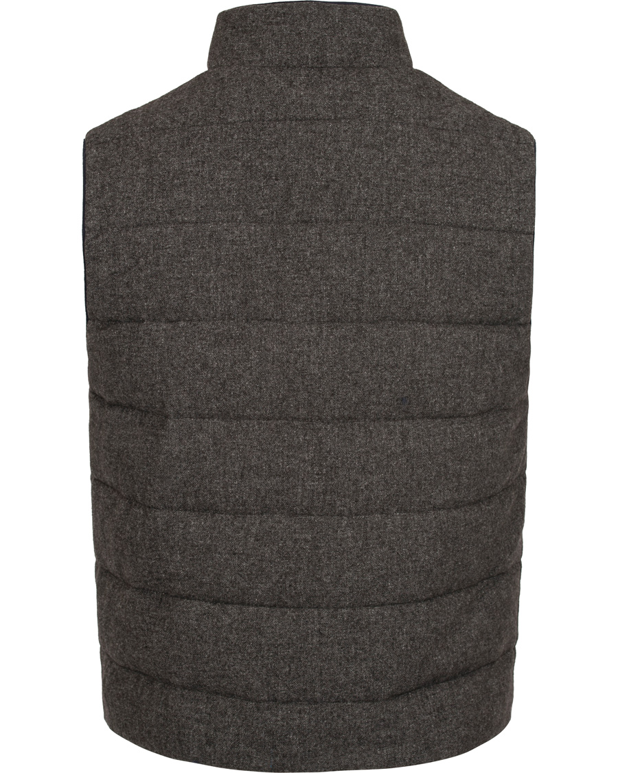 Heren | Jassen | Gran Sasso | Brushed Wool Reversible Vest Grey