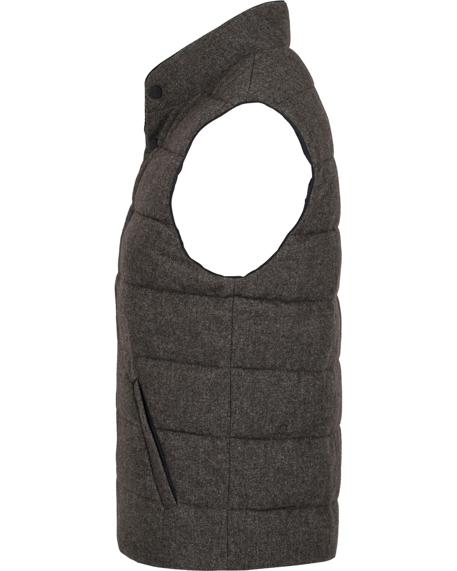 Heren | Jassen | Gran Sasso | Brushed Wool Reversible Vest Grey