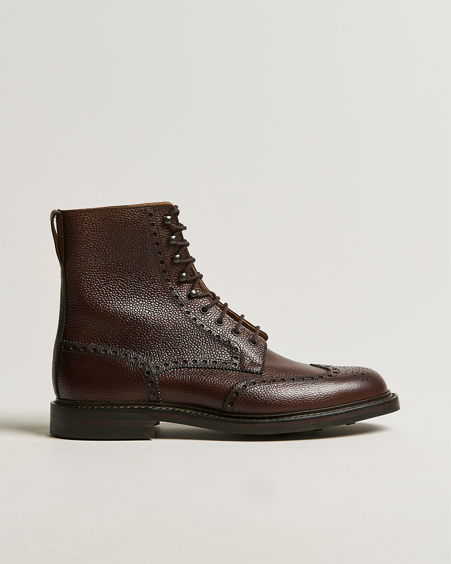 Heren | Handgemaakte schoenen | Crockett & Jones | Islay Boot Dark Brown Grained Calf