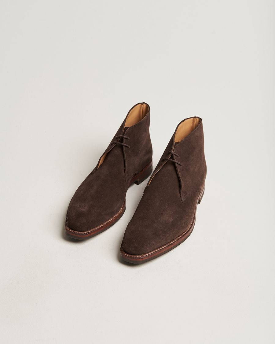 Heren | Handgemaakte schoenen | Crockett & Jones | Tetbury Chukka Dark Brown Suede