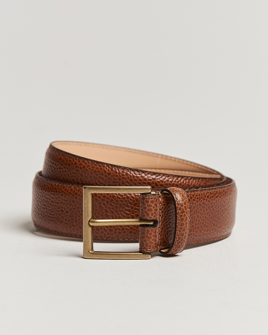 Heren | Riemen | Crockett & Jones | Belt 3,5 cm Tan Grained Calf
