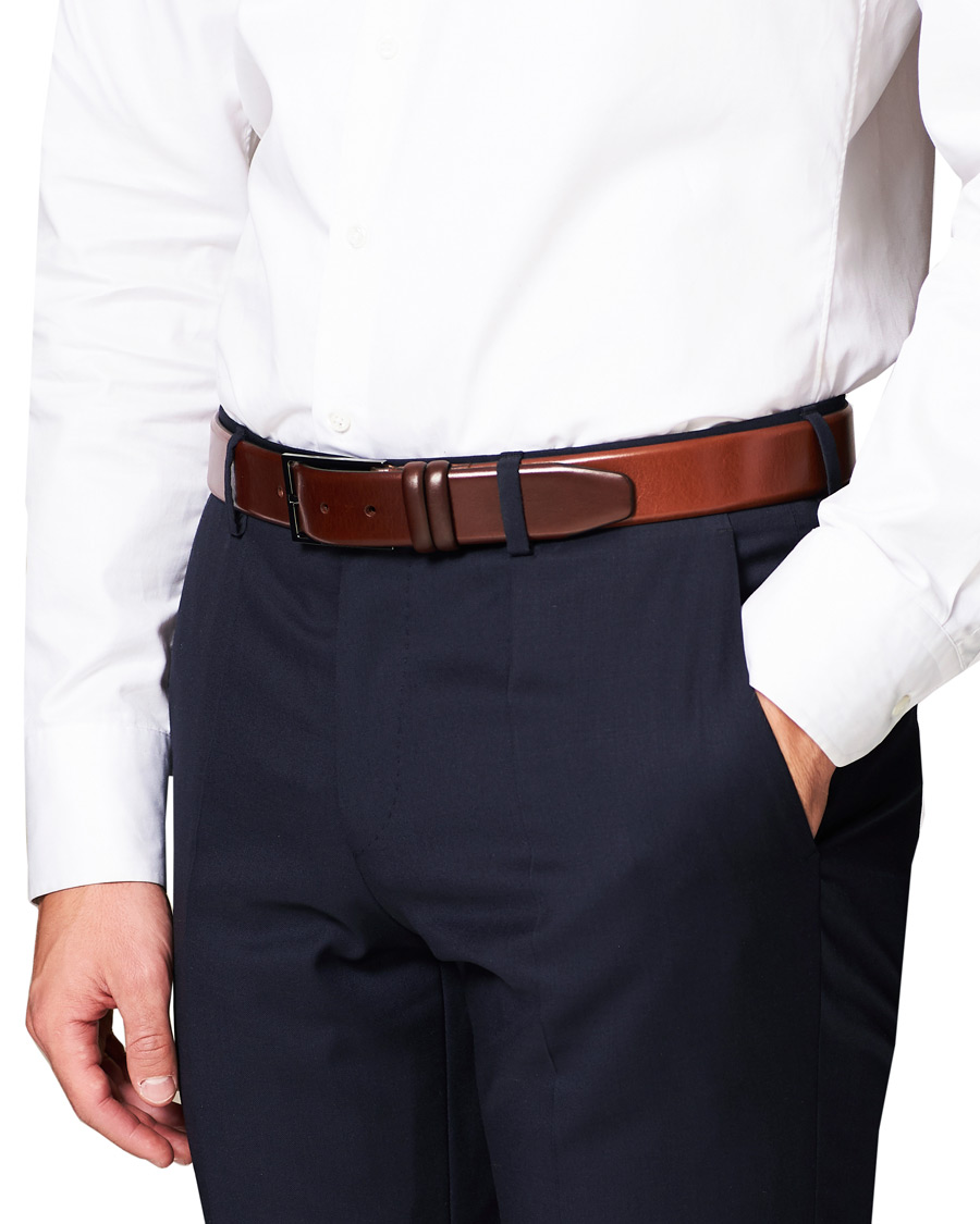 Heren | BOSS Carmello Leather Belt 3,5 cm Medium Brown | BOSS BLACK | BOSS Carmello Leather Belt 3,5 cm Medium Brown