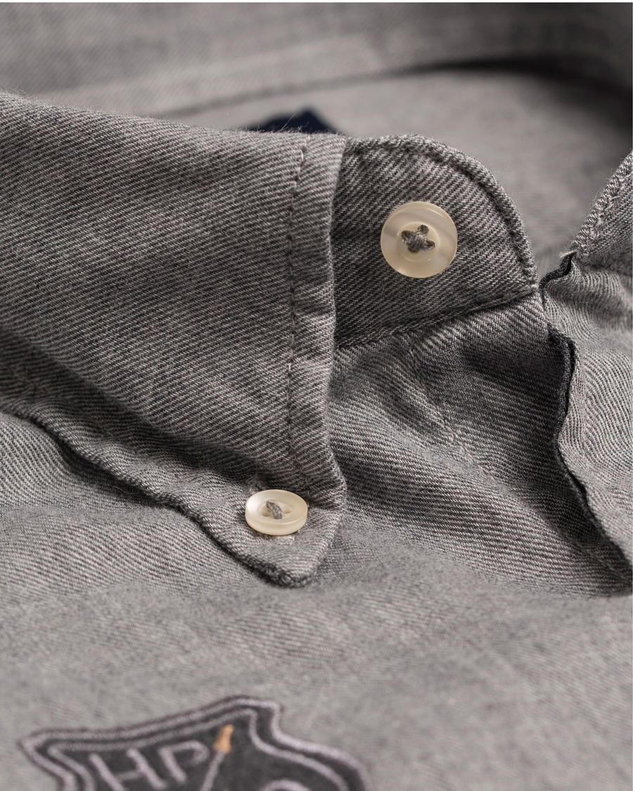 Heren | Overhemden | La Martina | Gaston Flannel Shirt Heather Grey