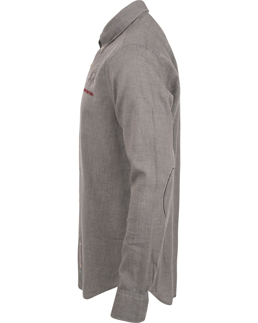 Heren | Overhemden | La Martina | Gaston Flannel Shirt Heather Grey