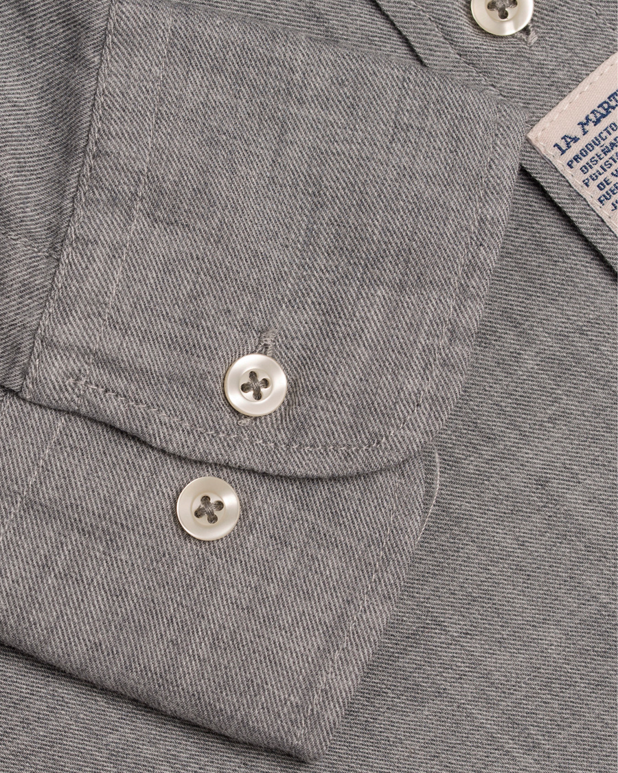 Heren | Overhemden | La Martina | Gaston Flannel Shirt Heather Grey