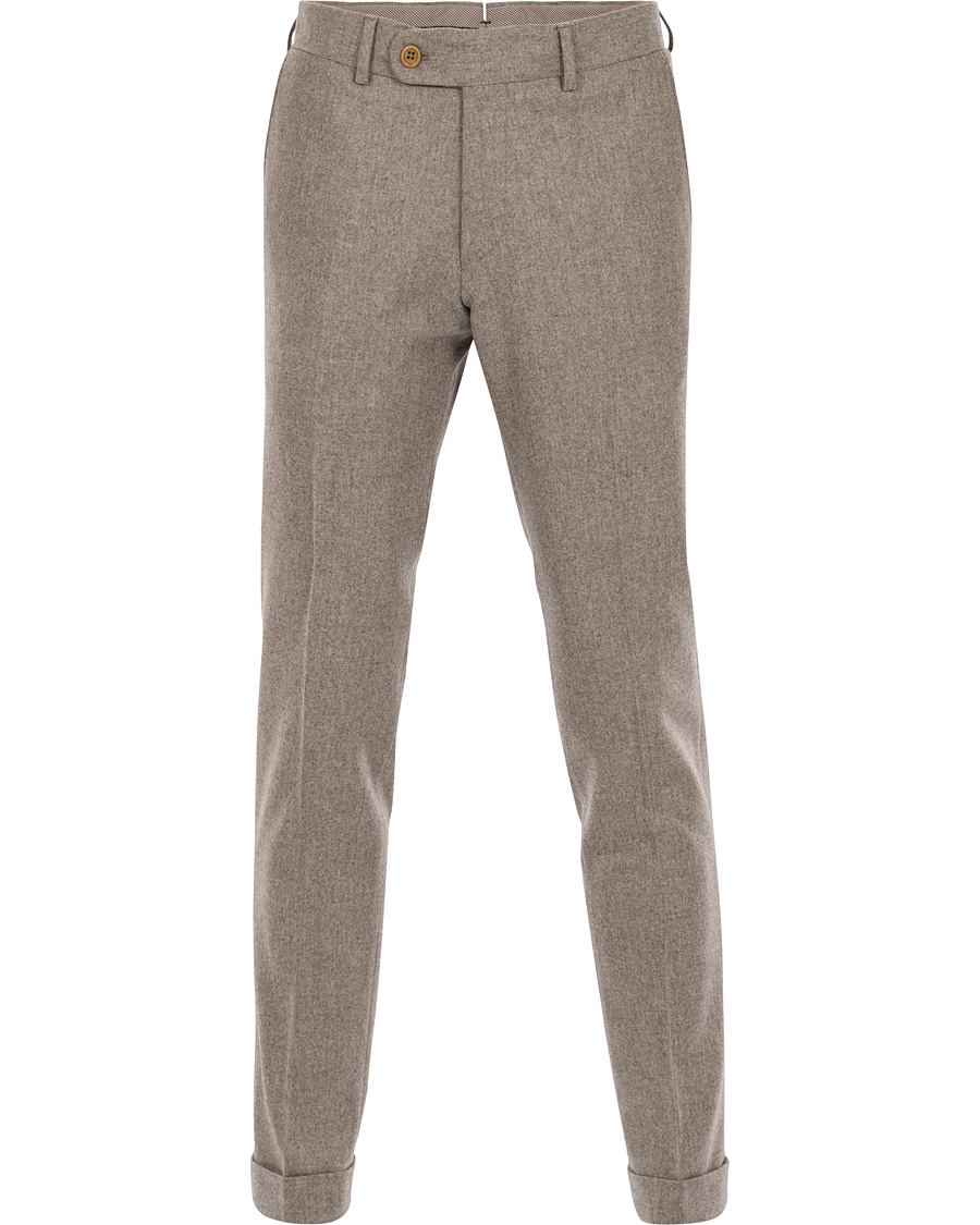 Heren | Broeken | Morris Heritage | Fred 100's Flannel Trousers Camel 52