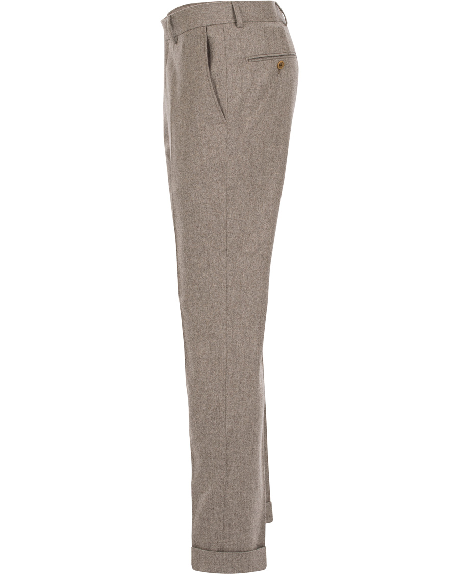 Heren | Broeken | Morris Heritage | Fred 100's Flannel Trousers Camel 52