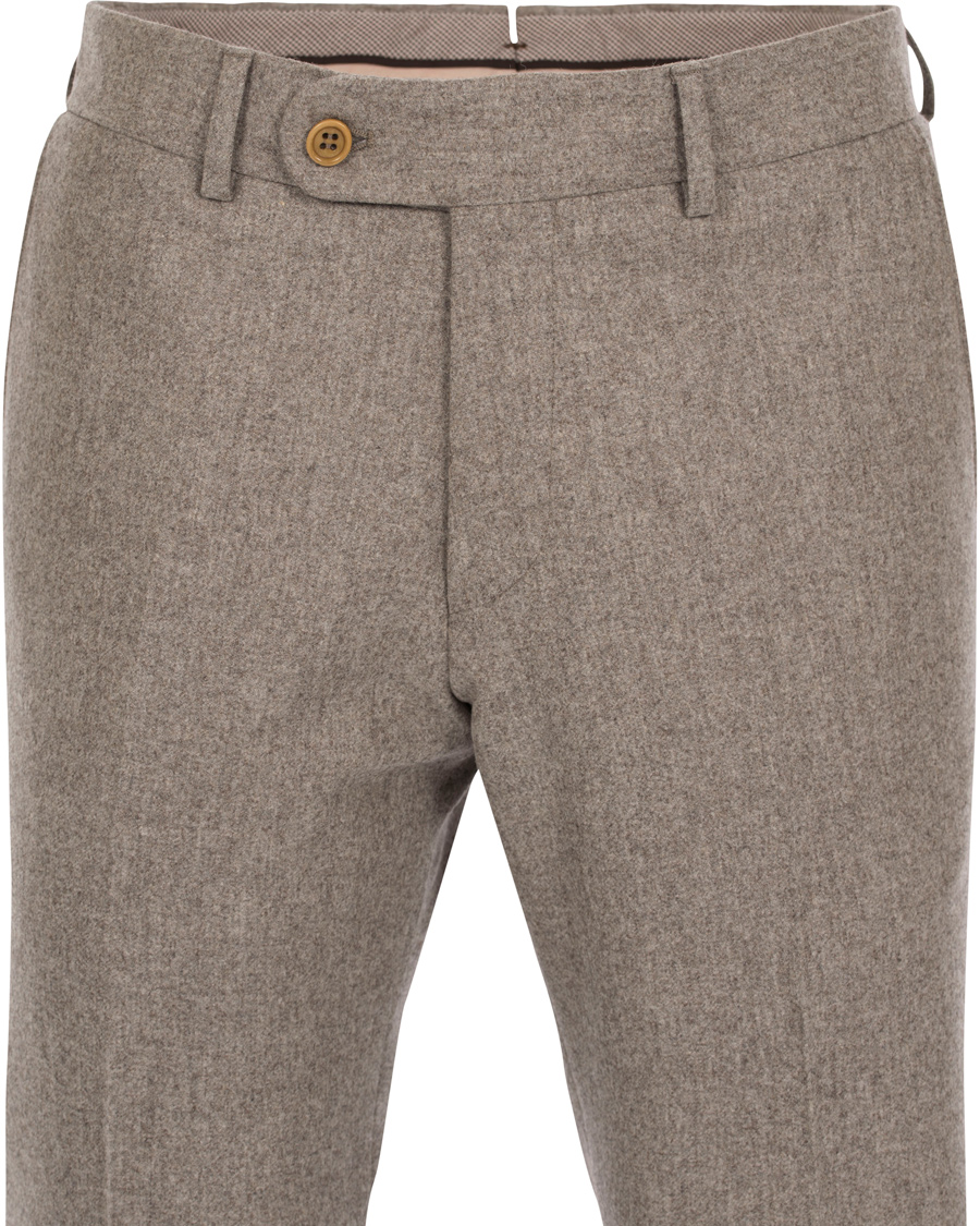 Heren | Broeken | Morris Heritage | Fred 100's Flannel Trousers Camel 52