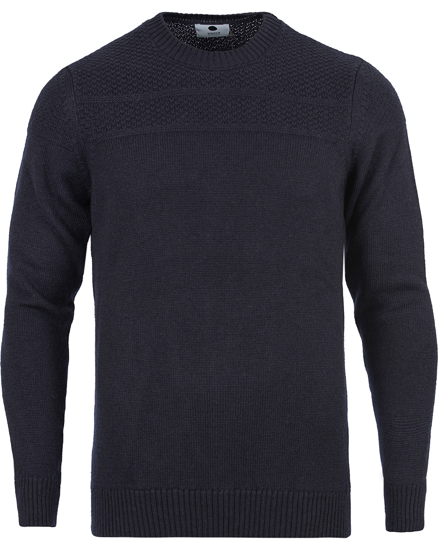 Heren | Truien | NN07 | New Andrew Knit Schoeller Sweater Navy