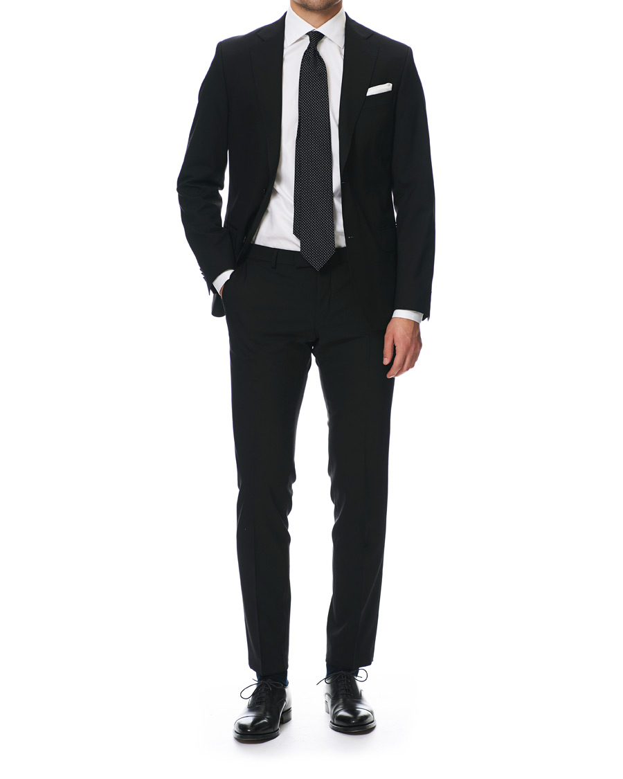 Heren | Broeken | Oscar Jacobson | Damien Trousers Super 120's Wool Black