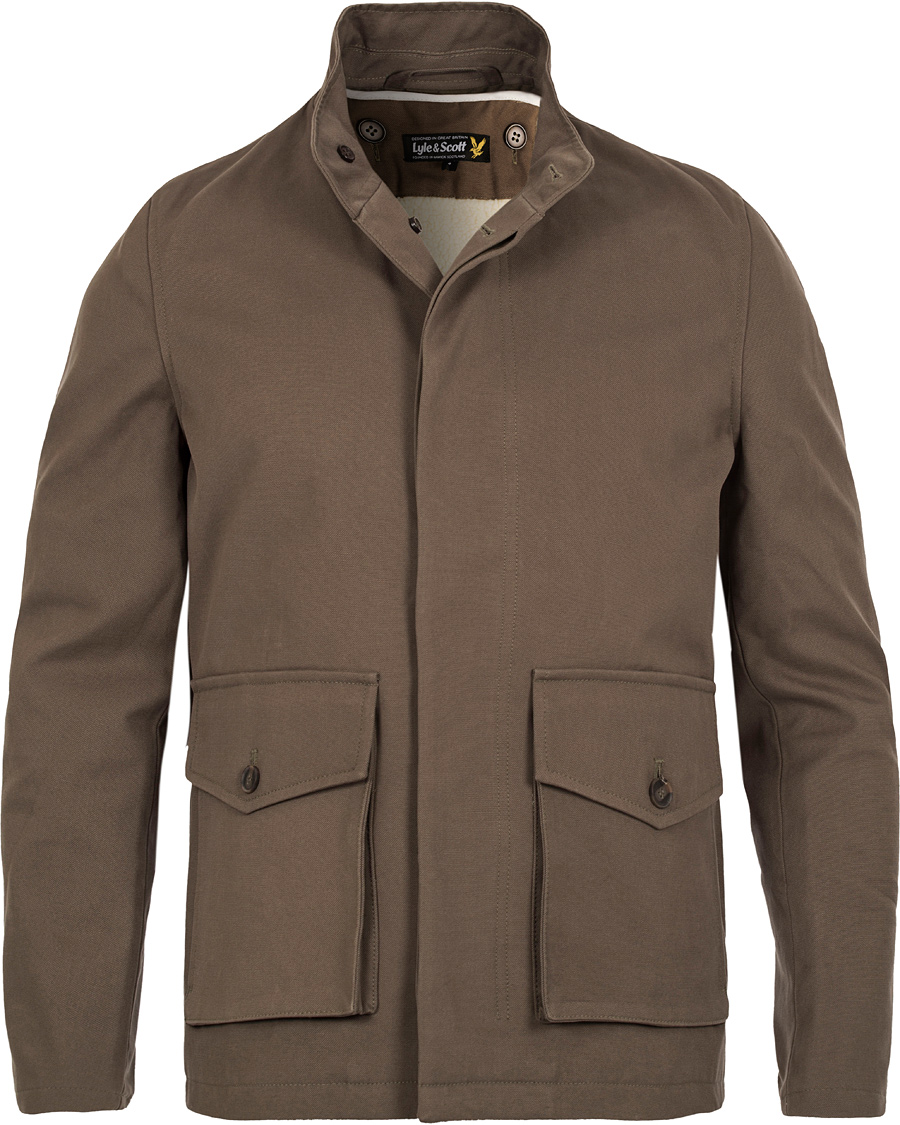 Heren | Jassen | Lyle & Scott | Shearling Lined Jacket Cedar Green
