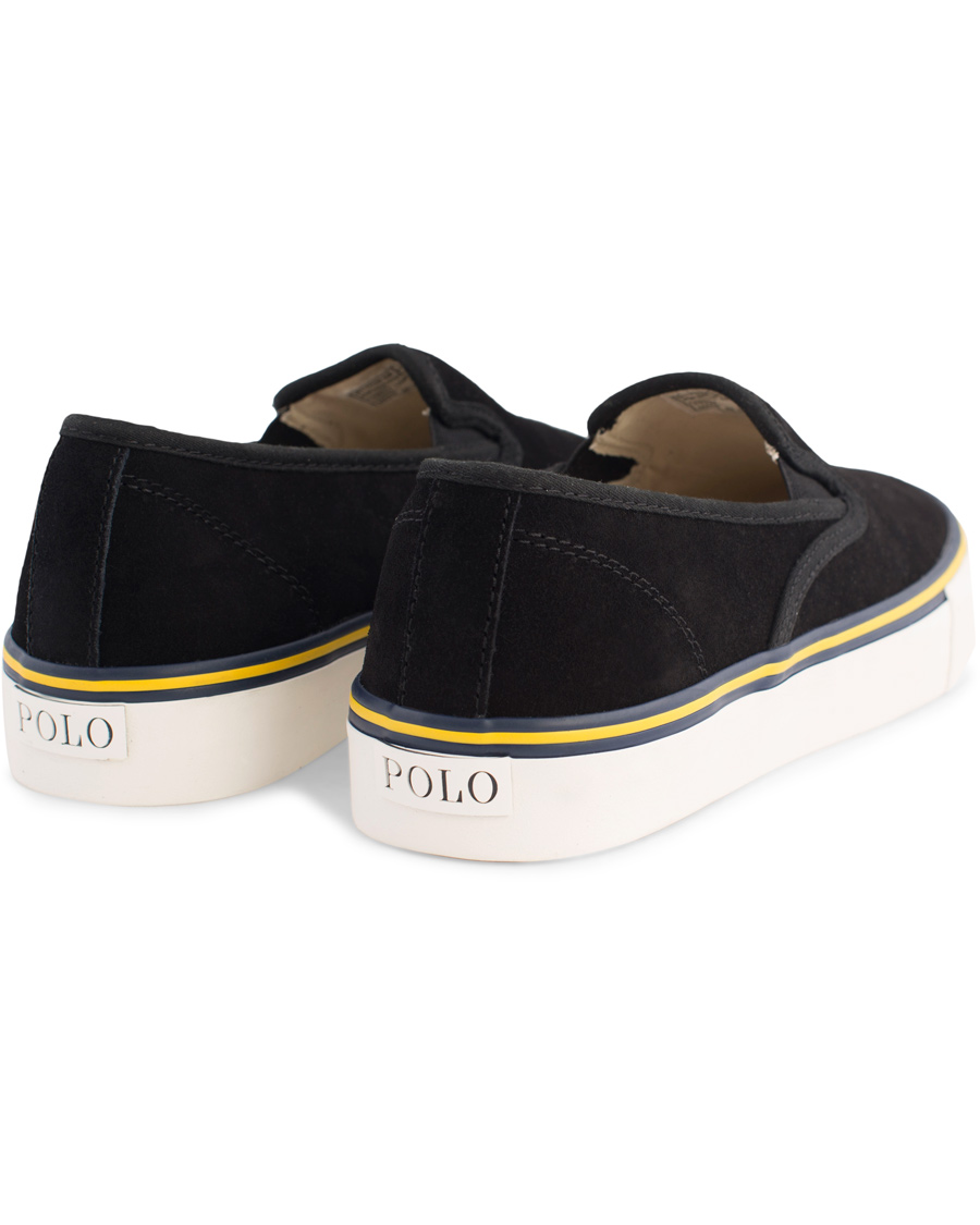 Heren | Polo Ralph Lauren Mytton Slip On Sneaker Black Suede | Polo Ralph Lauren | Mytton Slip On Sneaker Black Suede