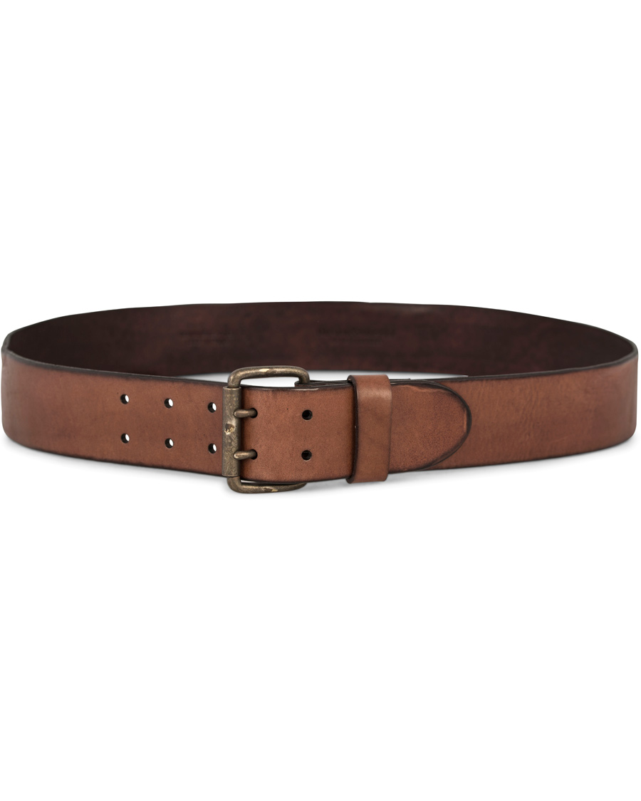Heren | Denim & Supply Ralph Lauren Double Prong Belt Brown Leather | Denim & Supply Ralph Lauren | Double Prong Belt Brown Leather