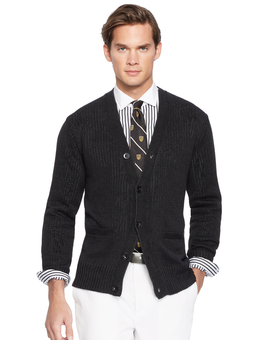 Heren | Truien | Polo Ralph Lauren | Linen Cardigan Polo Black