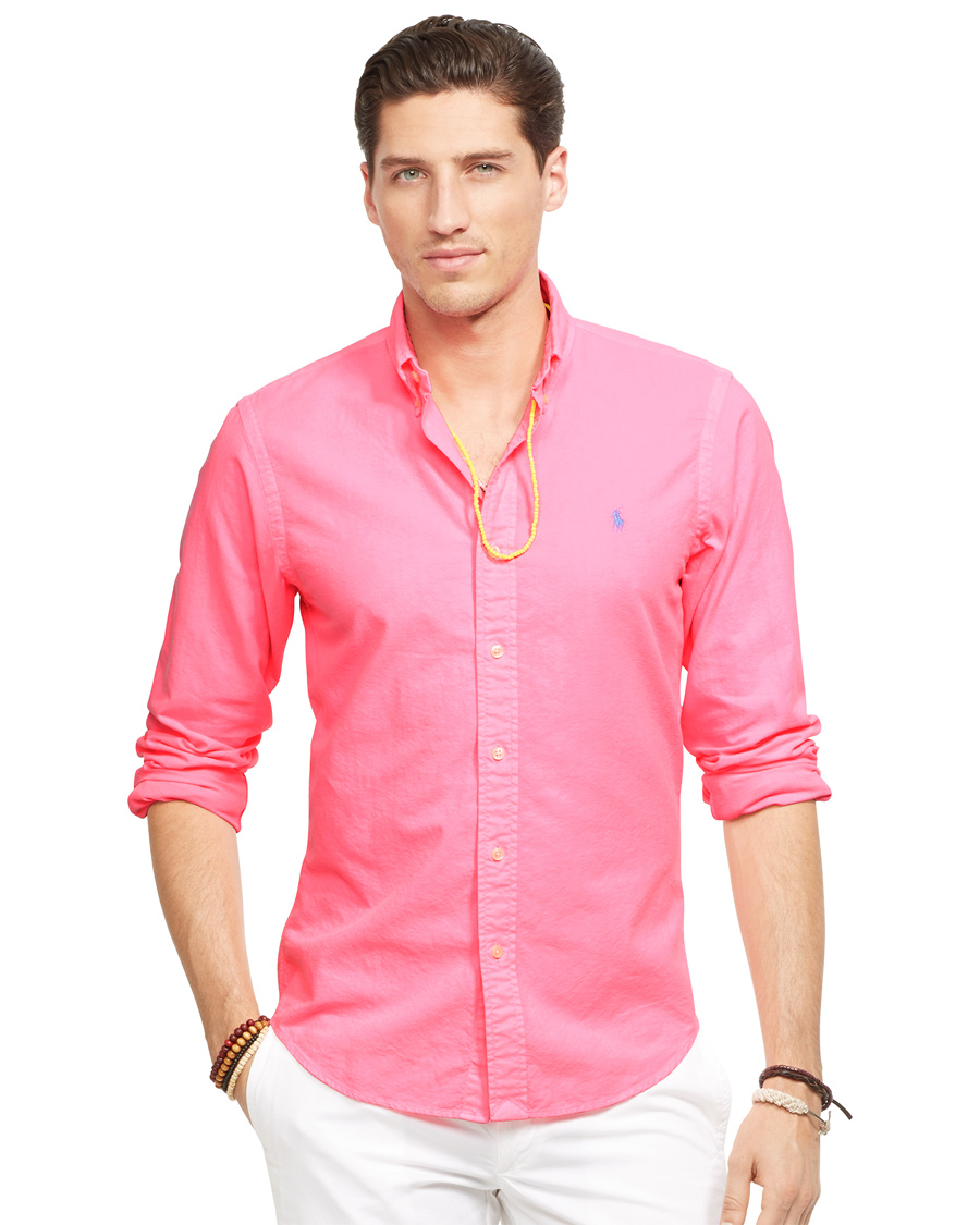 Heren | Overhemden | Polo Ralph Lauren | Slim Fit Oxford Shirt Electric Pink