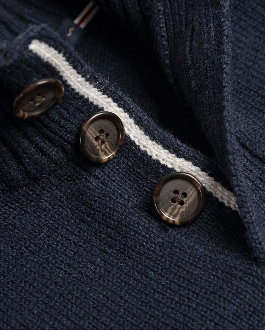 Heren | Truien | Henri-Lloyd | Henri Lloyd Hove Regular Half Button Knit Sweater Navy