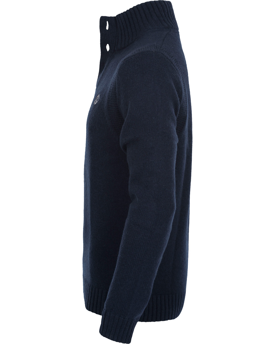 Heren | Truien | Henri-Lloyd | Henri Lloyd Hove Regular Half Button Knit Sweater Navy