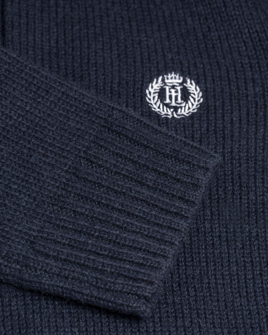 Heren | Truien | Henri-Lloyd | Henri Lloyd Hove Regular Half Button Knit Sweater Navy
