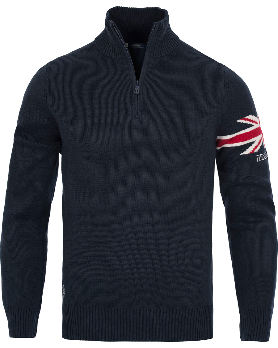 Heren | Truien | Henri-Lloyd | Henri Lloyd Arley Regular Half Zip Knit Sweater Navy