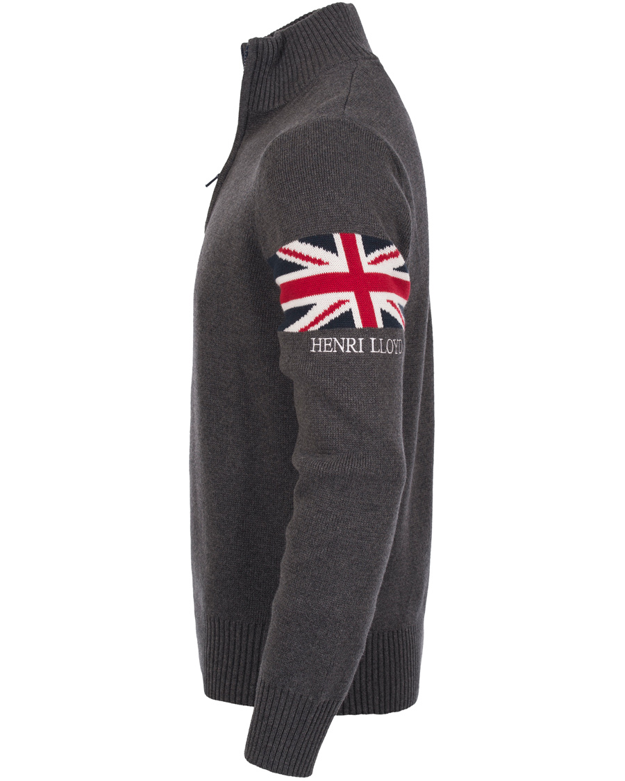 Heren | Truien | Henri-Lloyd | Henri Lloyd Arley Regular Half Zip Knit Sweater Graphite