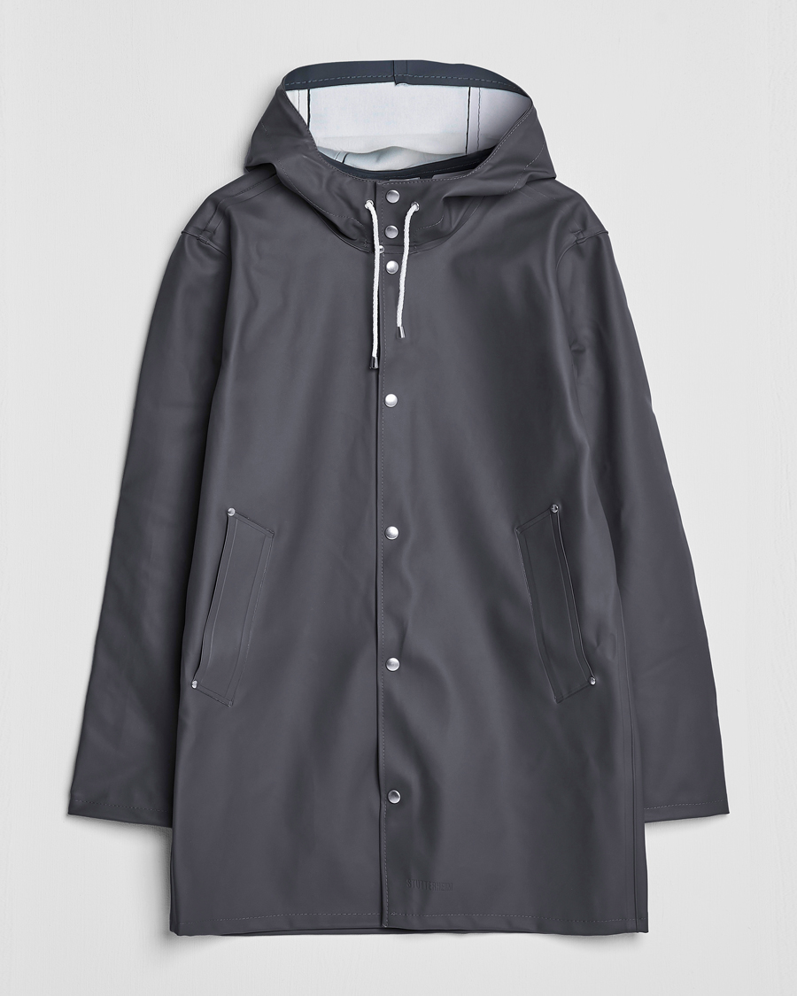 Heren | Jassen | Stutterheim | Stockholm Raincoat Charcoal