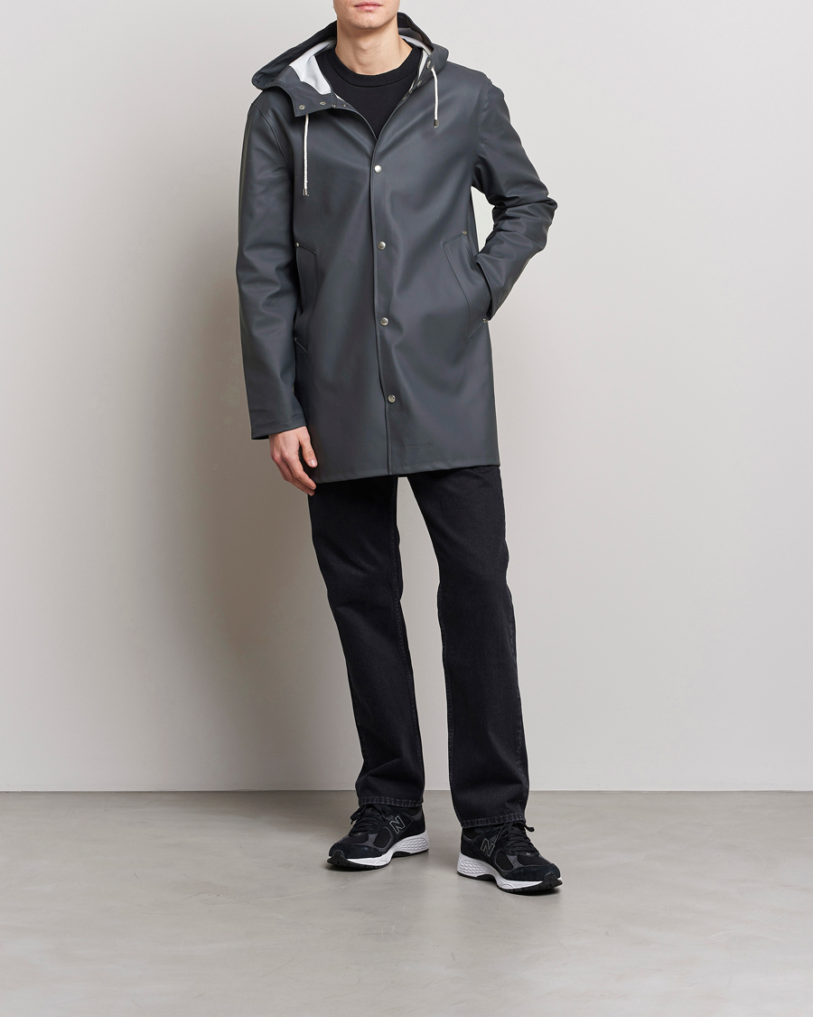 Heren | Jassen | Stutterheim | Stockholm Raincoat Charcoal