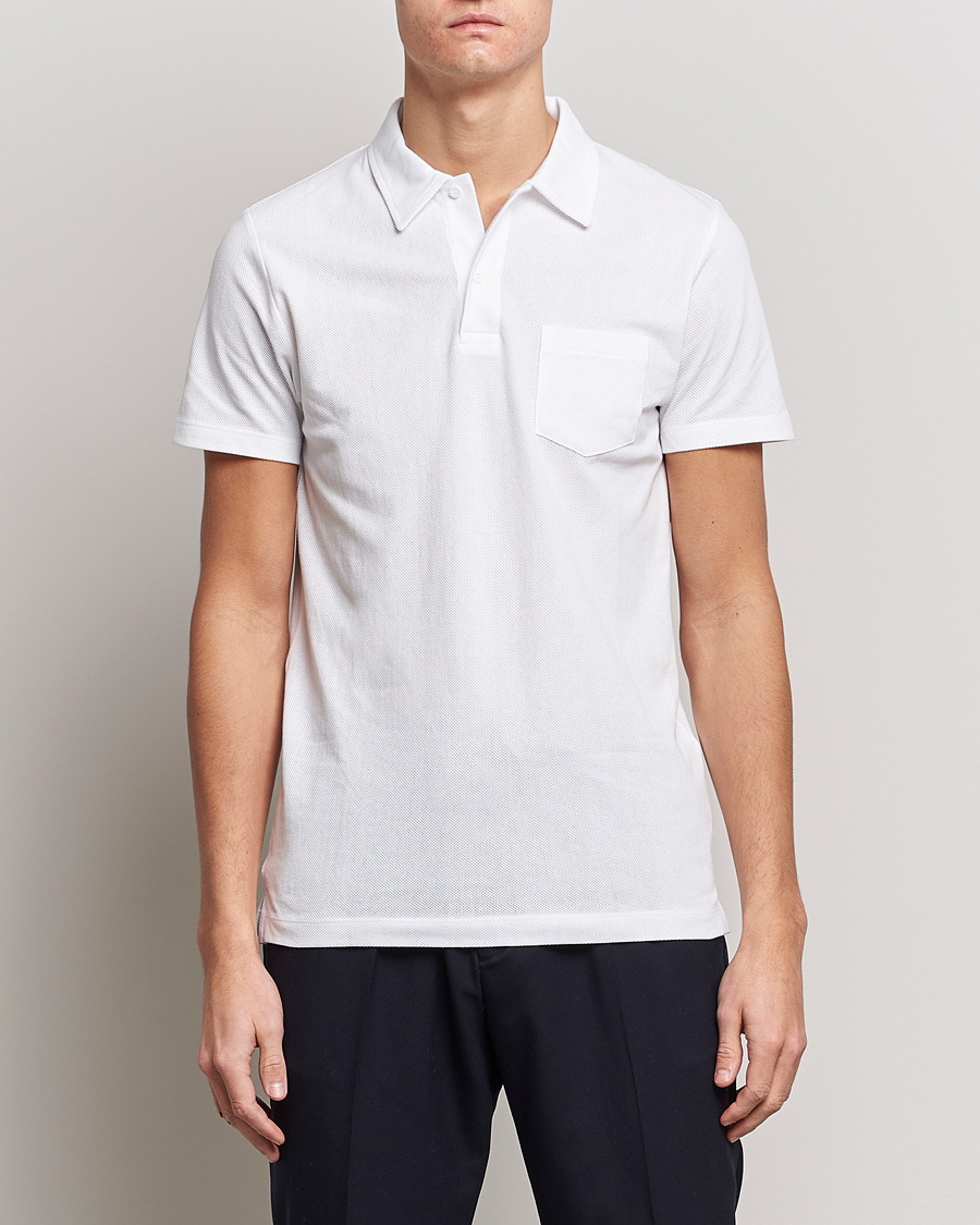 Men |  | Sunspel | Riviera Polo Shirt White