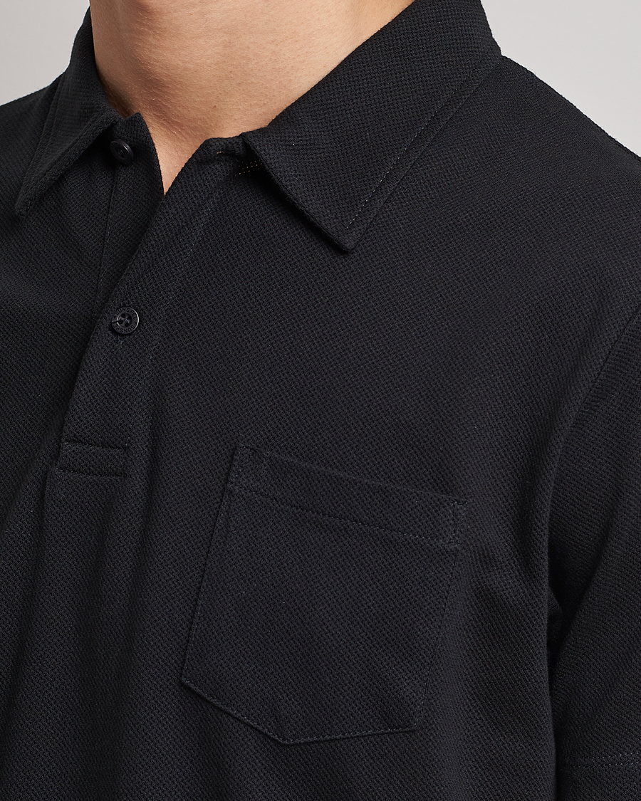 Heren | Polo's | Sunspel | Riviera Polo Shirt Black