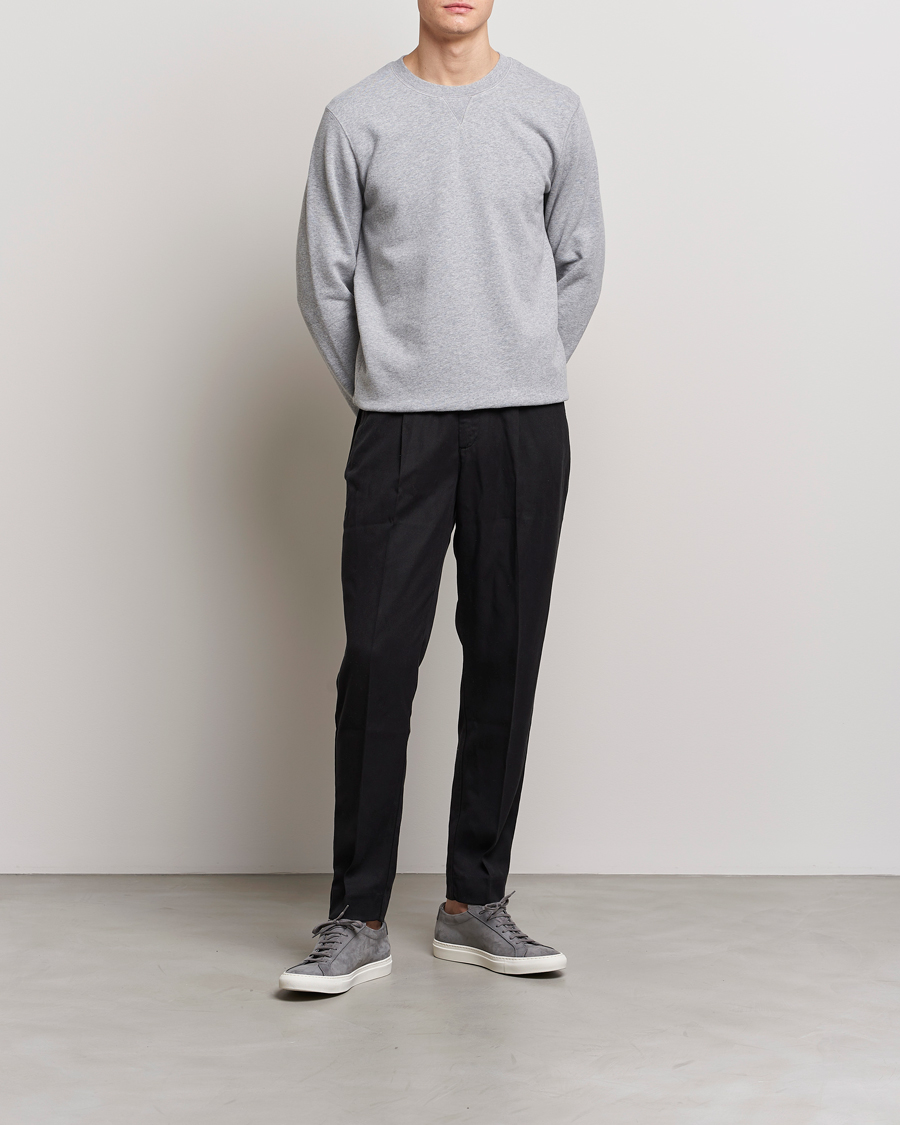 Heren |  | Sunspel | Loopback Sweatshirt Grey Melange