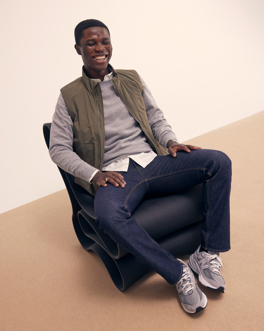 Heren | Truien | Sunspel | Loopback Sweatshirt Grey Melange