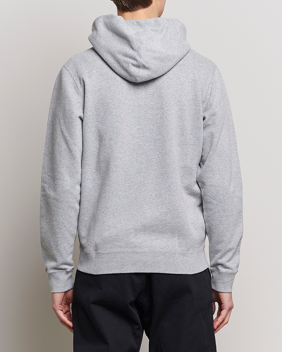Heren | Truien | Sunspel | Loopback Full Zip Hoodie Grey Melange