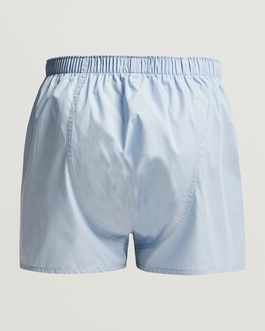 Heren | Sunspel | Sunspel | Classic Woven Cotton Boxer Shorts Plain Blue