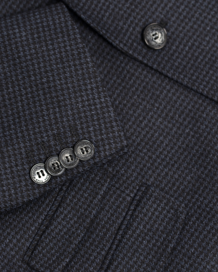 Heren | Blazers | Tiger of Sweden | Nedvin Houndstooth Blazer Sky Captain Navy