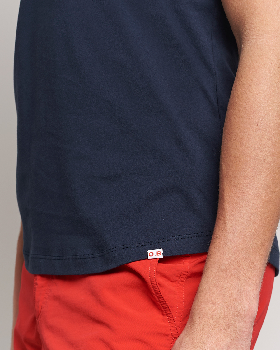 Heren | T-shirts | Orlebar Brown | OB V-Neck Tee Navy