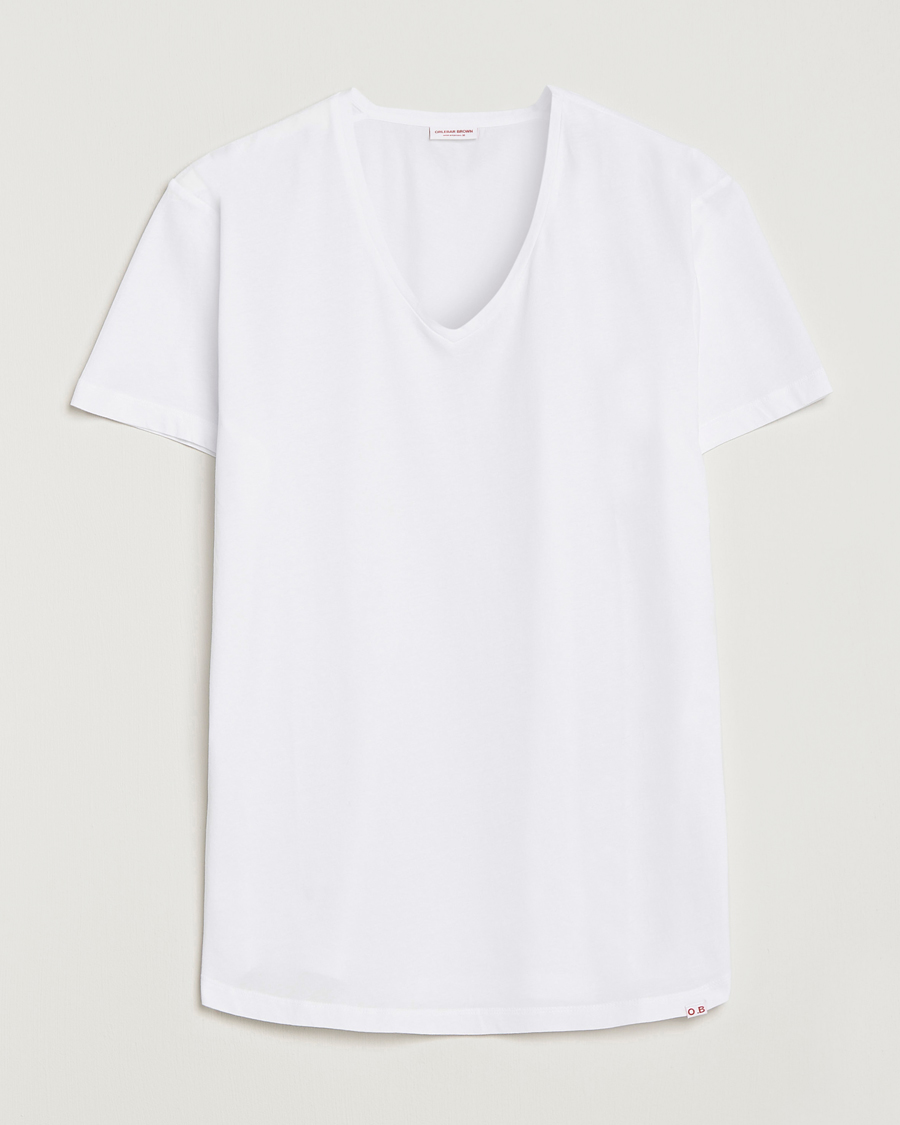 Heren | T-shirts | Orlebar Brown | OB V-Neck Tee White